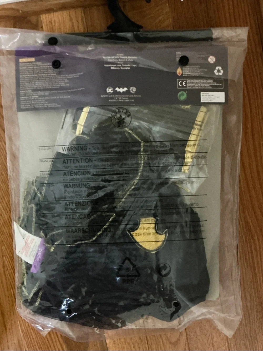 DC Batgirl Costume in Black and Yellow Tutu Dress